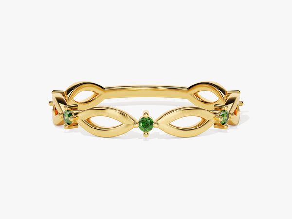 Loop Emerald Birthstone Ring