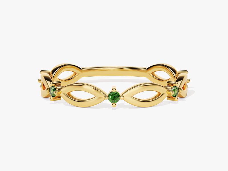 Loop Emerald Birthstone Ring