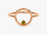 Orbit Peridot Birthstone Ring