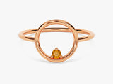 Orbit Citrine Birthstone Ring