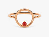 Orbit Ruby Birthstone Ring