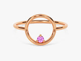 Orbit Pink Tourmaline Birthstone Ring