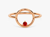 Orbit Garnet Birthstone Ring