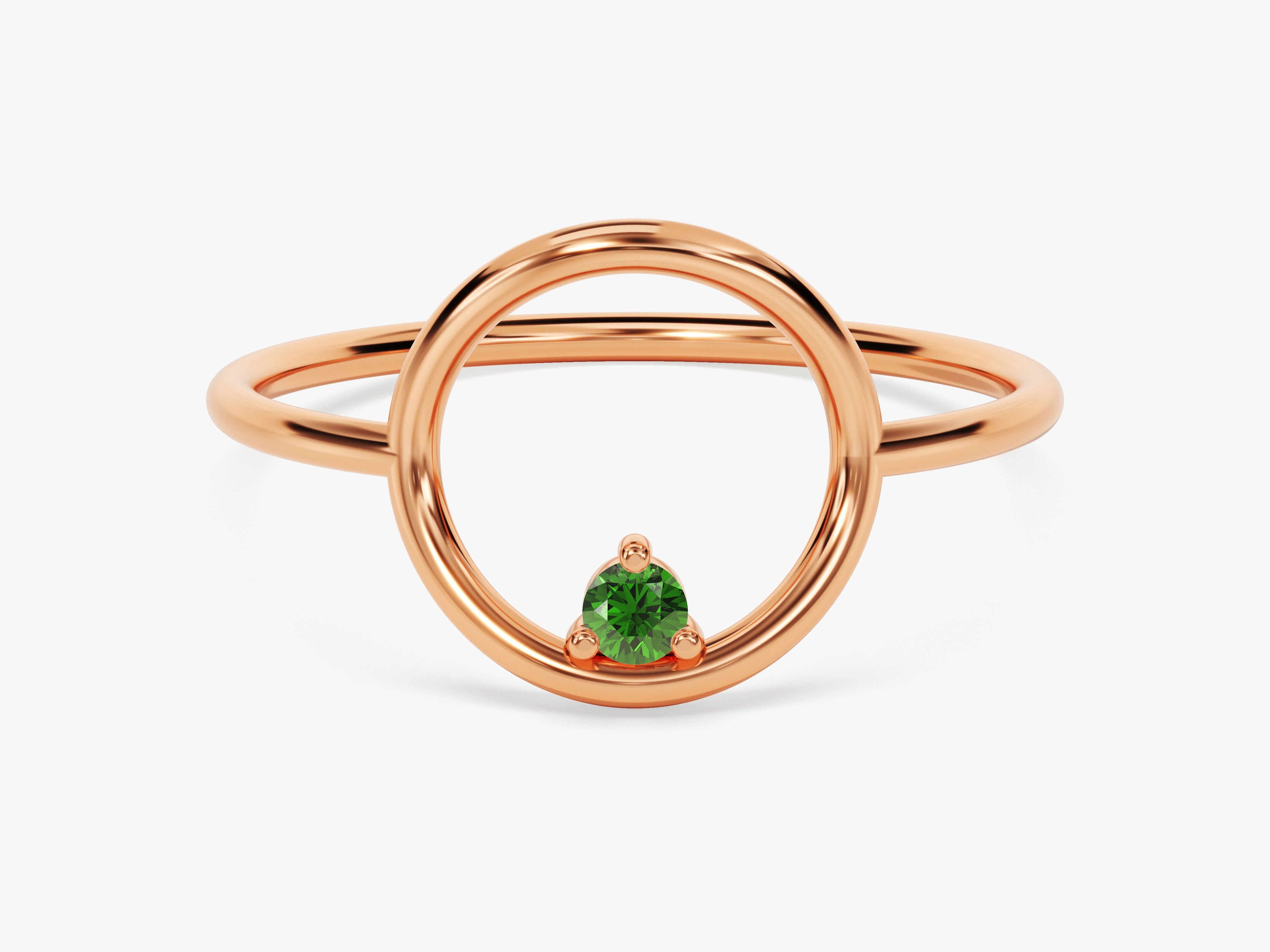 Orbit Emerald Birthstone Ring