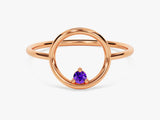 Orbit Amethyst Birthstone Ring