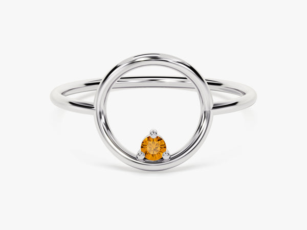 Orbit Citrine Birthstone Ring