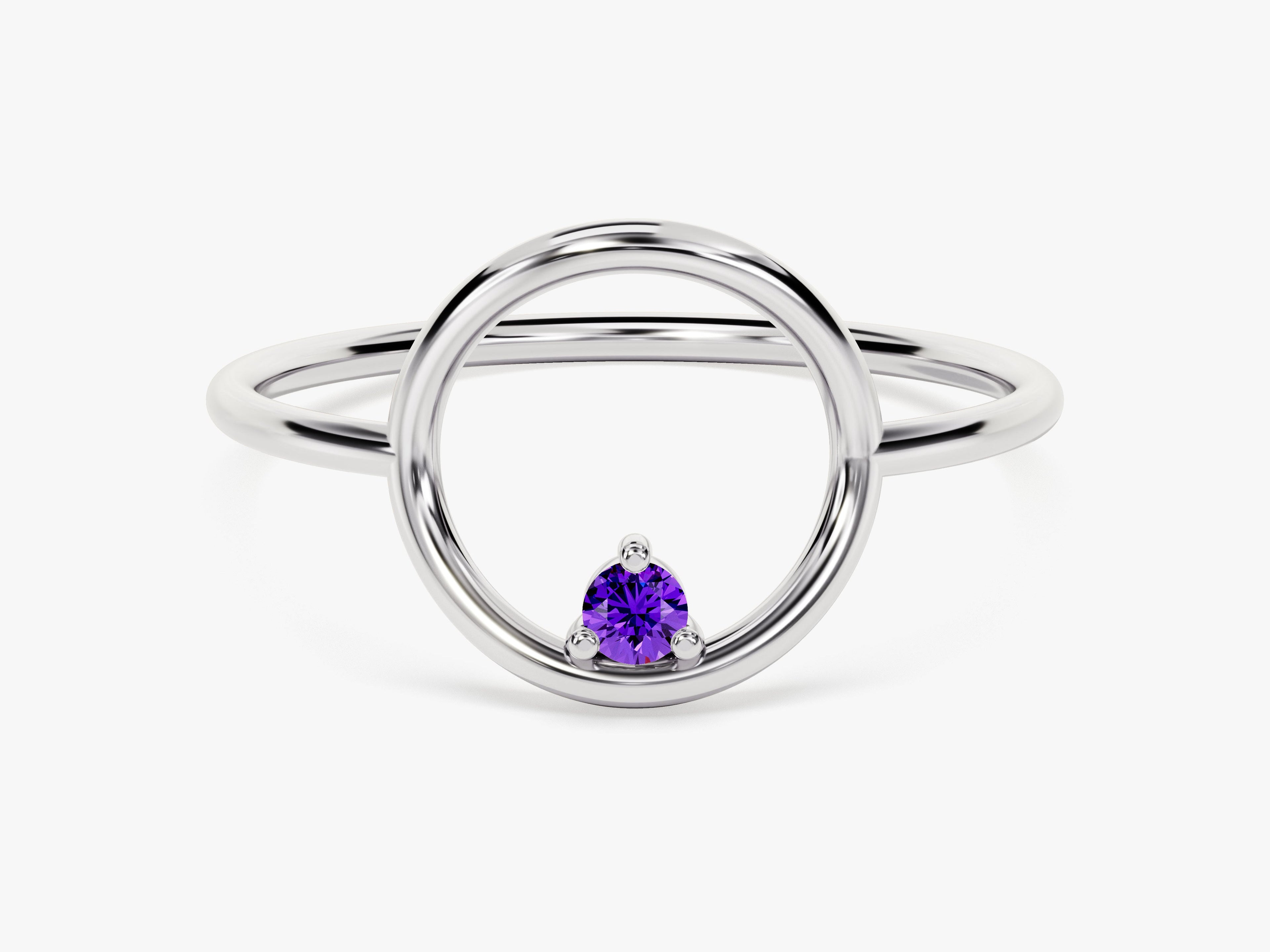 Orbit Amethyst Birthstone Ring