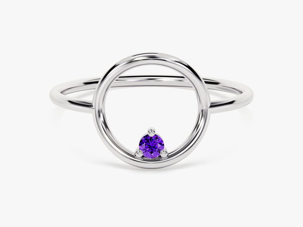 Orbit Amethyst Birthstone Ring