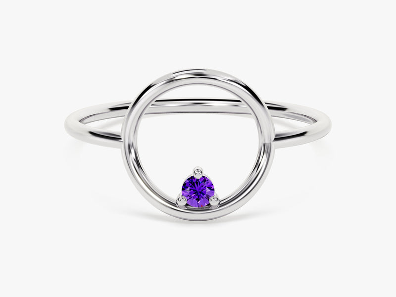 Orbit Amethyst Birthstone Ring