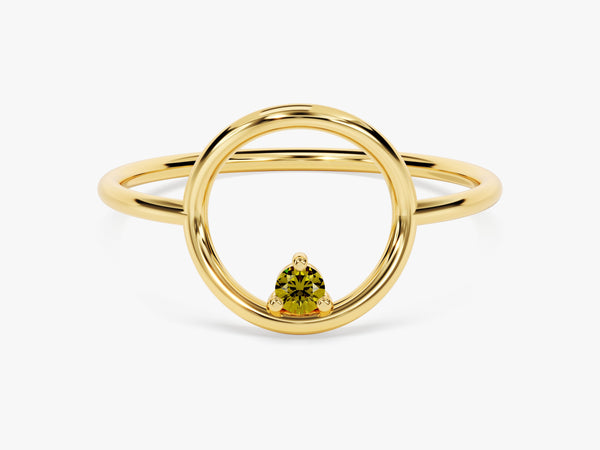 Orbit Peridot Birthstone Ring