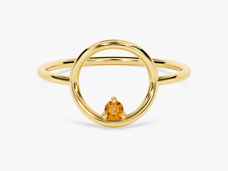 Orbit Citrine Birthstone Ring