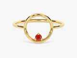 Orbit Ruby Birthstone Ring