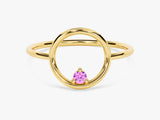 Orbit Pink Tourmaline Birthstone Ring