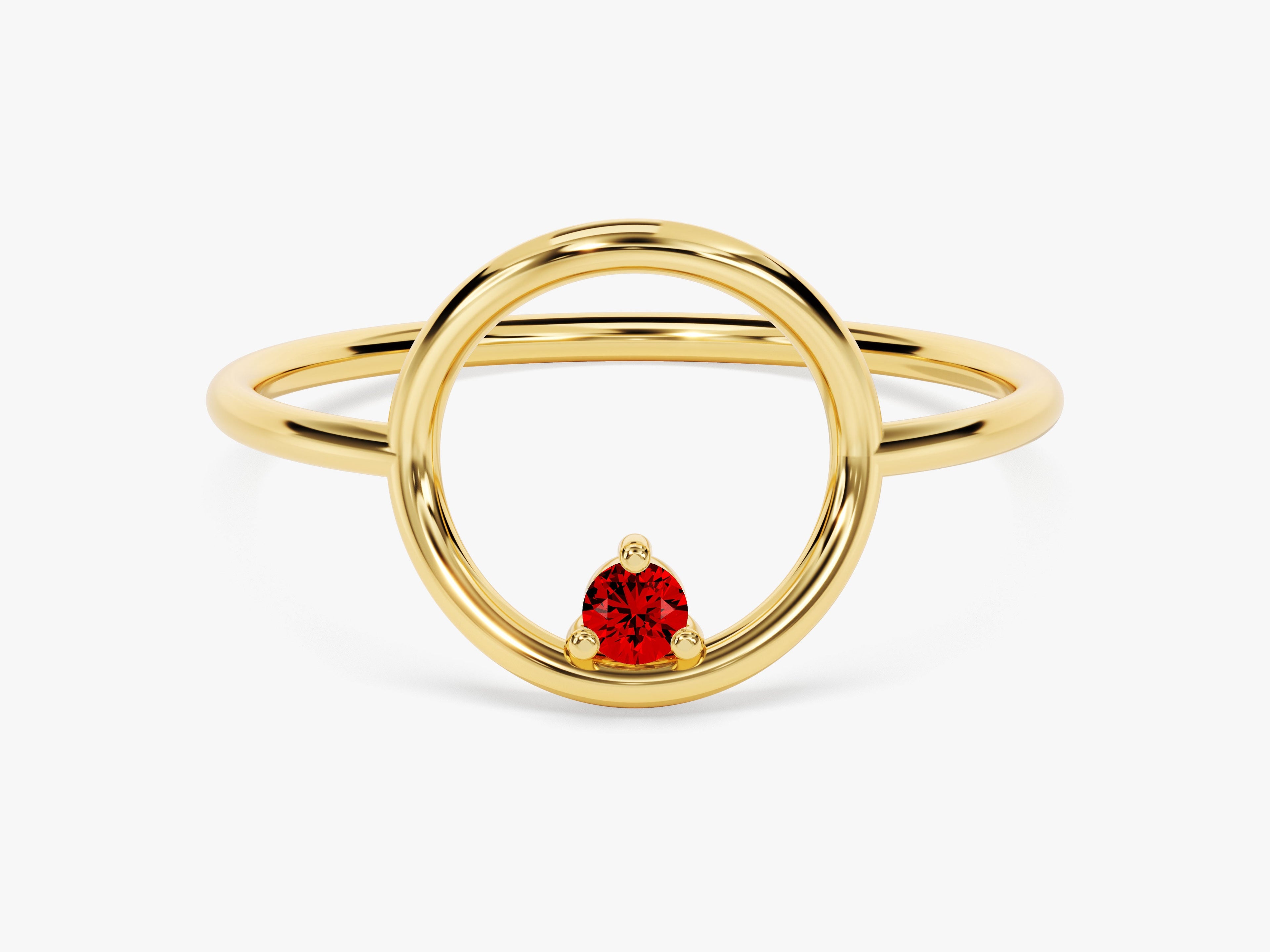 Orbit Garnet Birthstone Ring