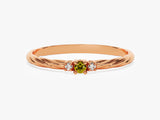 Petite Twist Peridot Birthstone Ring