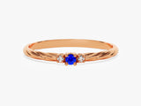 Petite Twist Sapphire Birthstone Ring