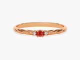 Petite Twist Ruby Birthstone Ring