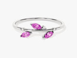 Nature Inspired Pink Tourmaline Birthstone Ring