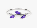 Nature Inspired Amethyst Birthstone Ring