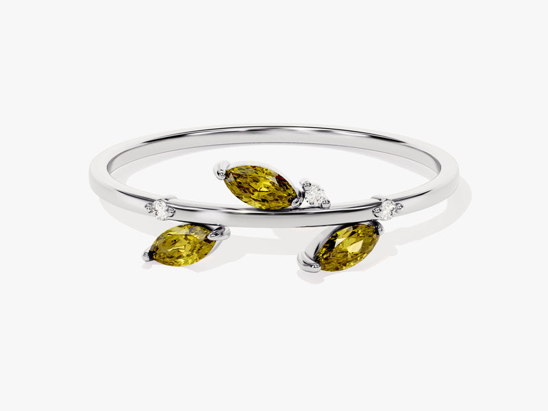 Nature Inspired Peridot Birthstone Ring