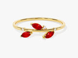 Nature Inspired Ruby Birthstone Ring