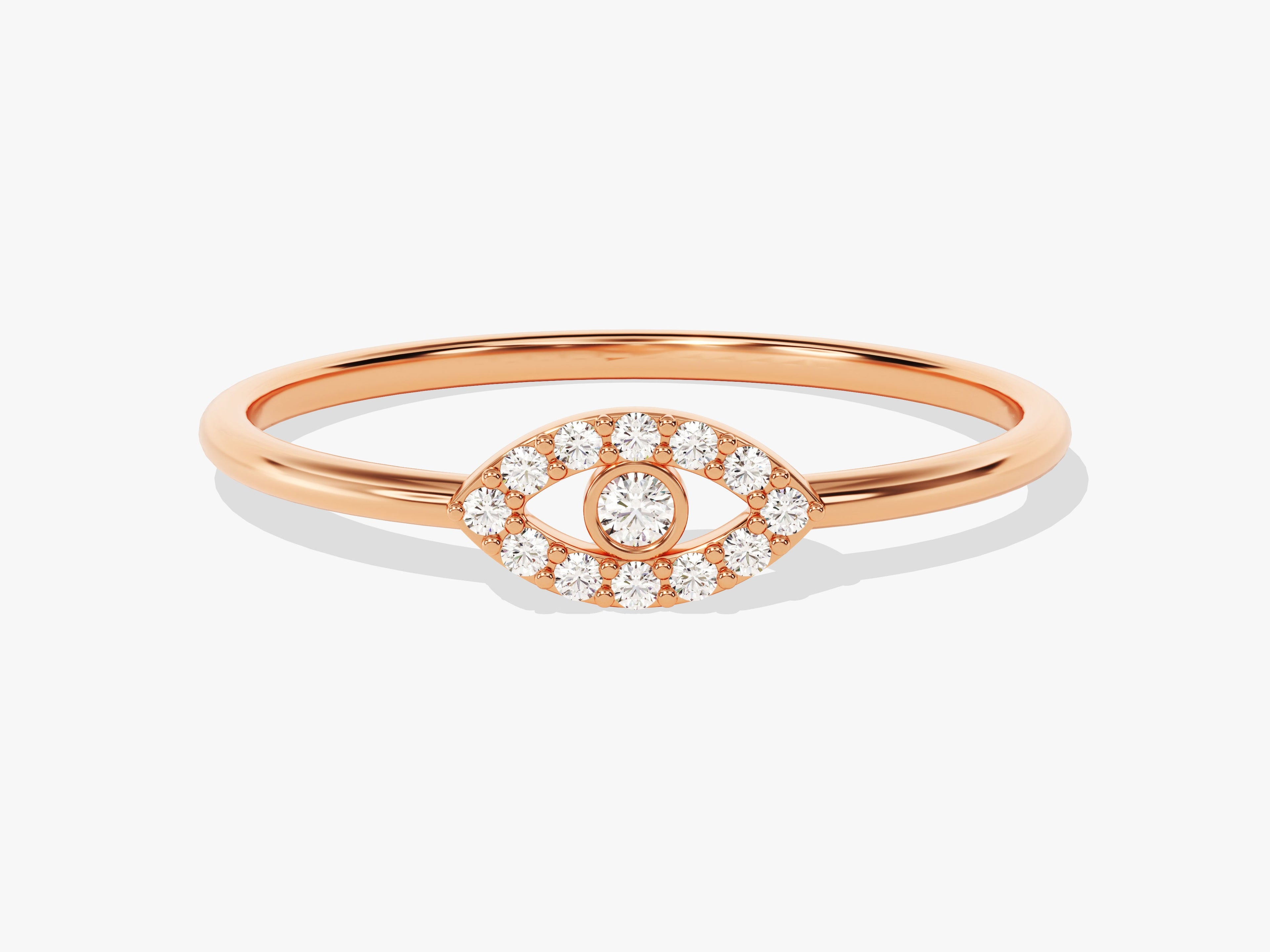 Evil Eye Diamond Birthstone Ring