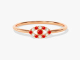 Evil Eye Ruby Birthstone Ring