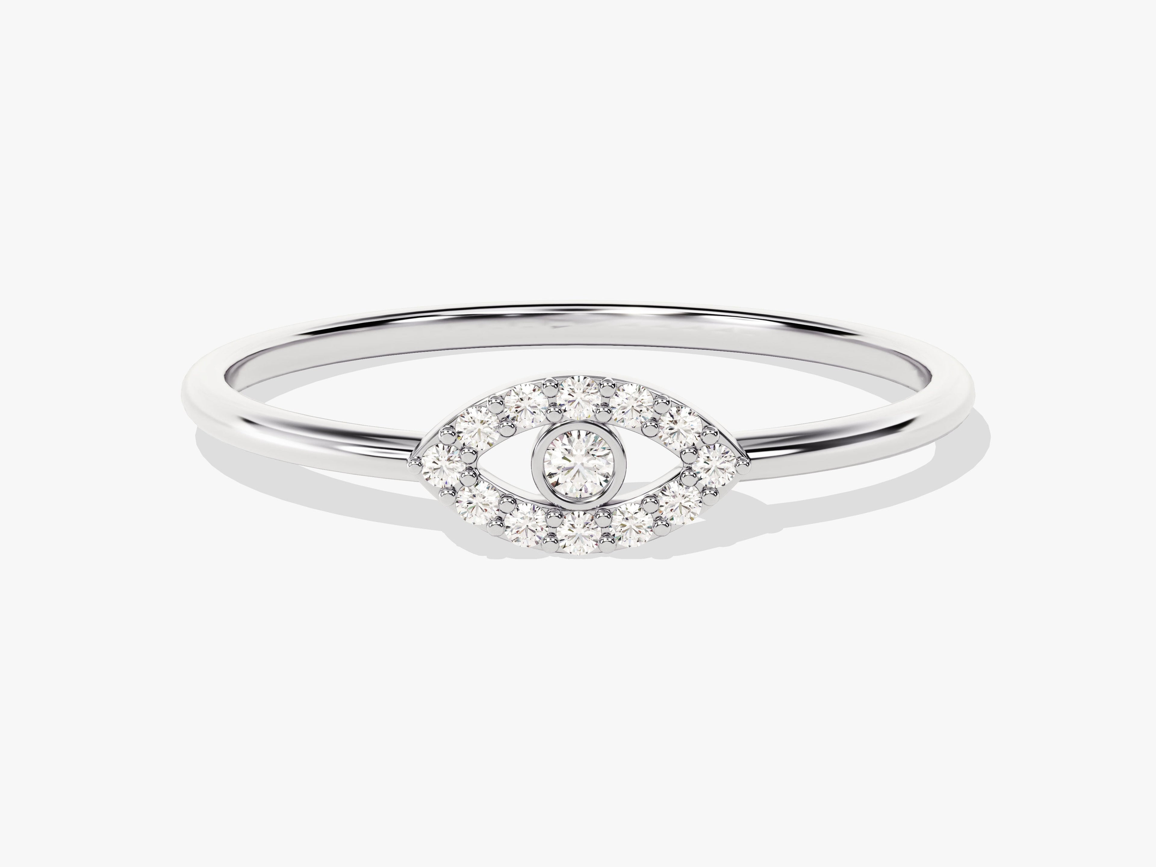 Evil Eye Diamond Birthstone Ring