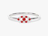 Evil Eye Ruby Birthstone Ring