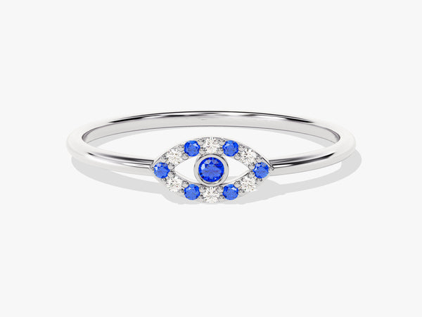 Evil Eye Sapphire Birthstone Ring