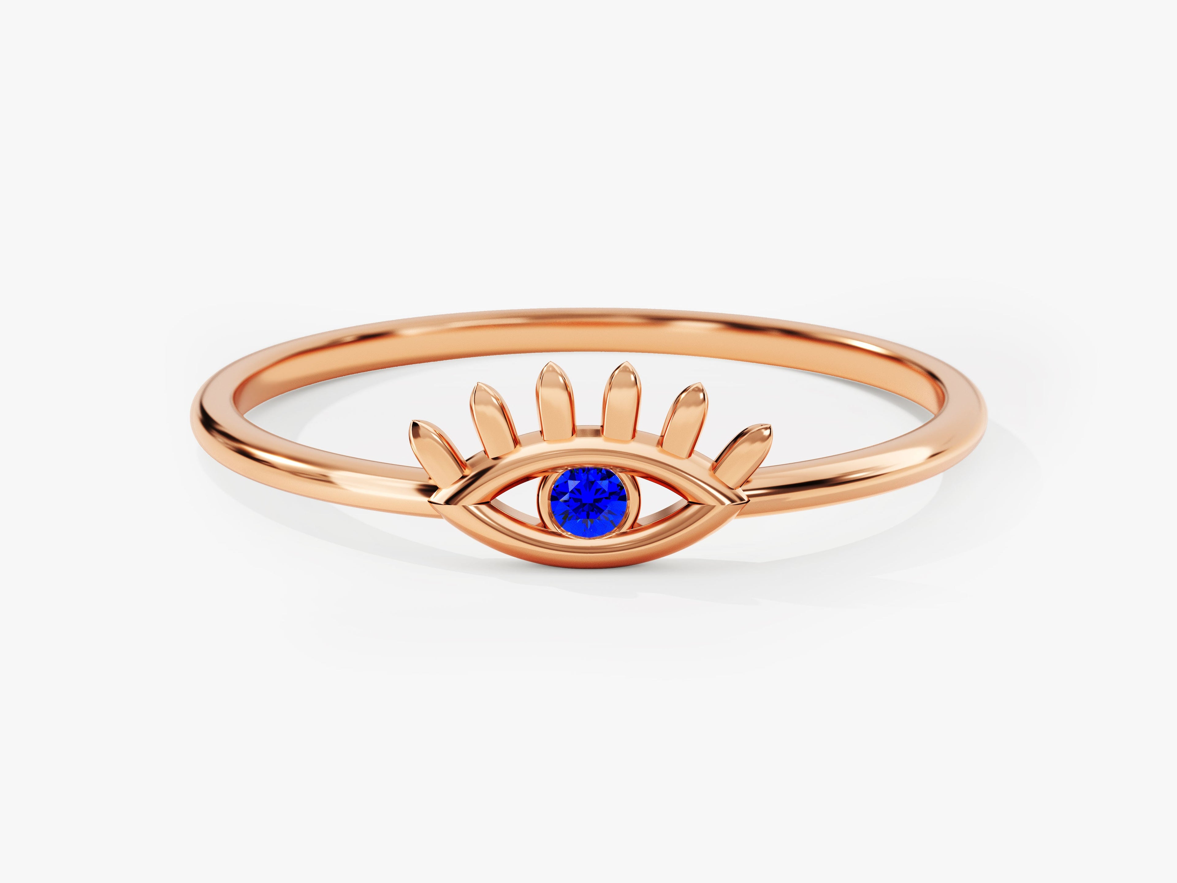 Guardian Evil Eye Sapphire Birthstone Ring
