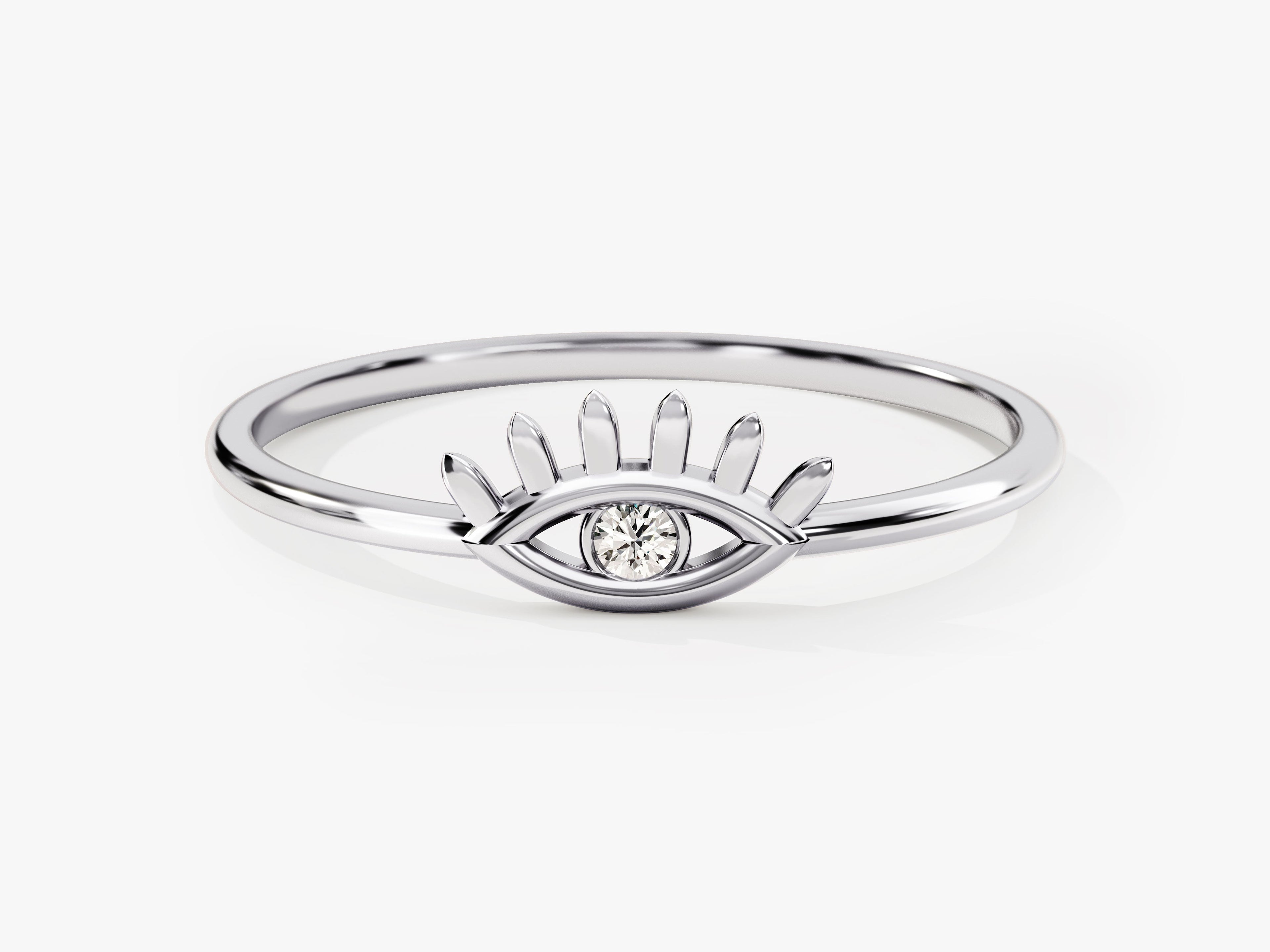 Guardian Evil Eye Diamond Birthstone Ring