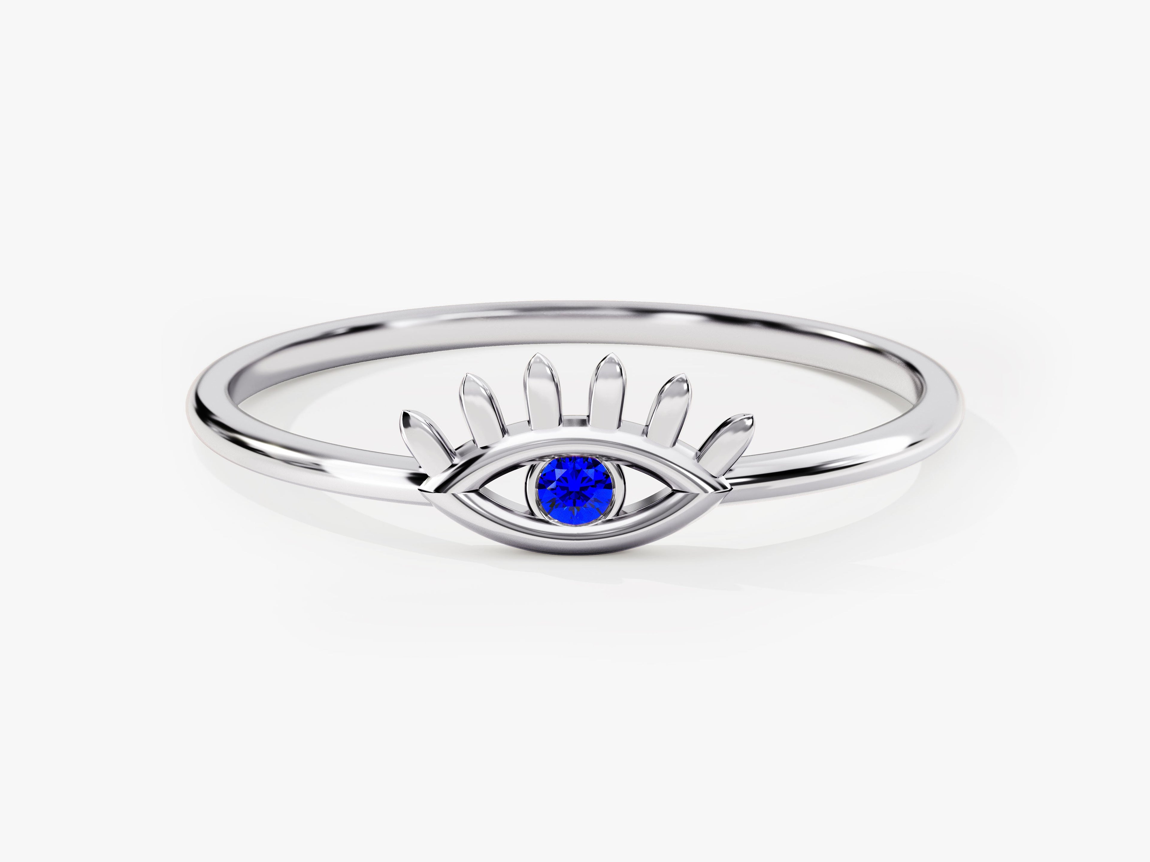 Guardian Evil Eye Sapphire Birthstone Ring