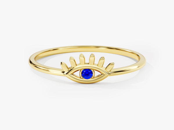 Guardian Evil Eye Sapphire Birthstone Ring