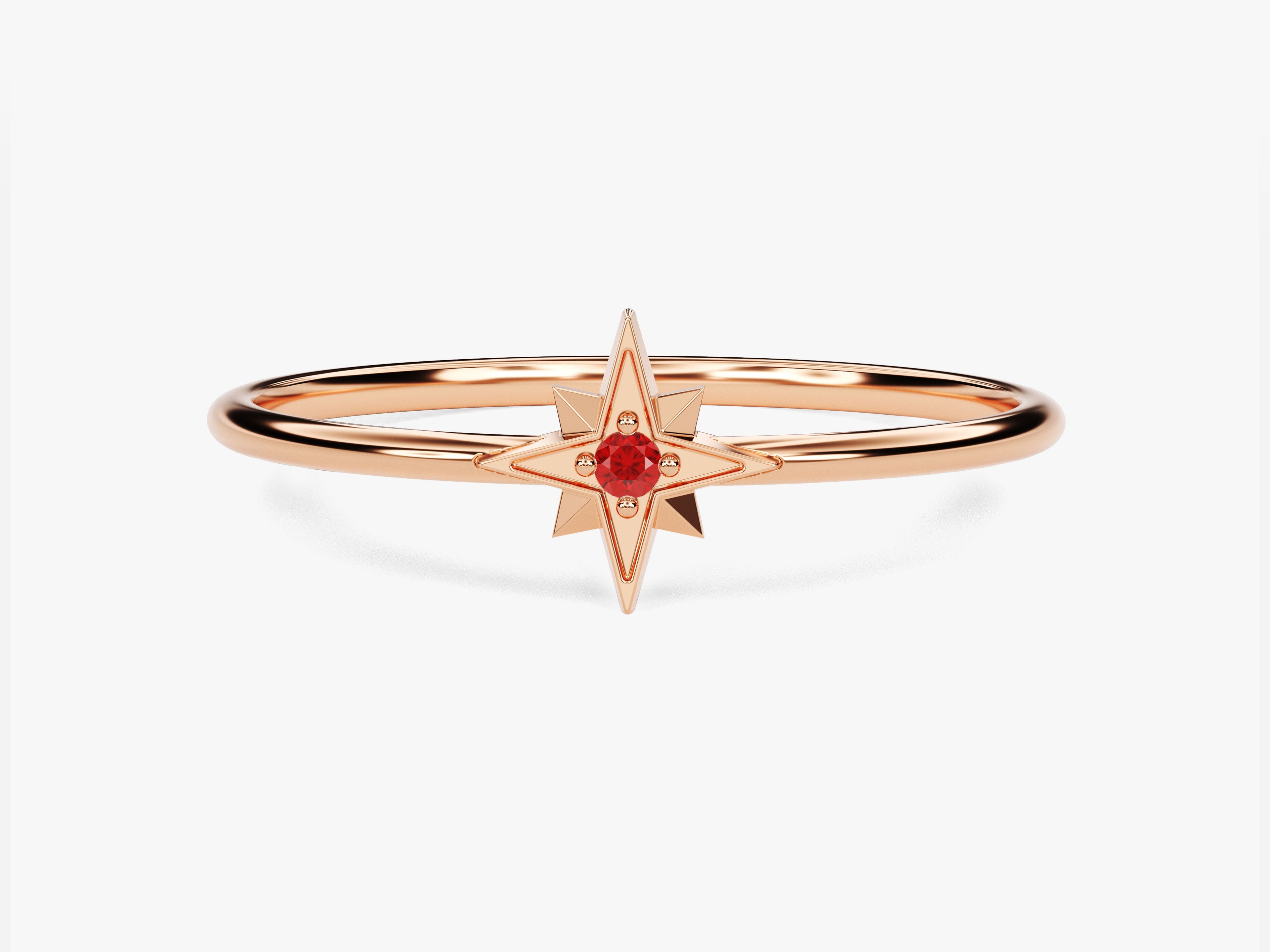 Starburst Ruby Birthstone Ring