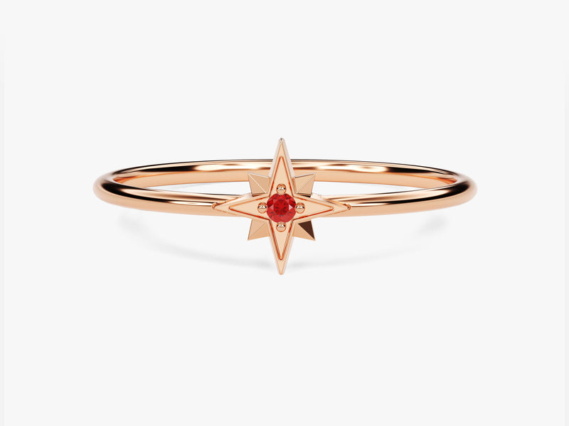 Starburst Ruby Birthstone Ring