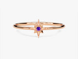 Starburst Amethyst Birthstone Ring