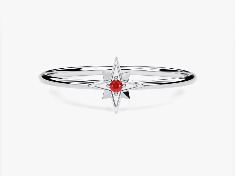 Starburst Ruby Birthstone Ring