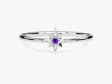 Starburst Amethyst Birthstone Ring