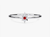 Starburst Garnet Birthstone Ring