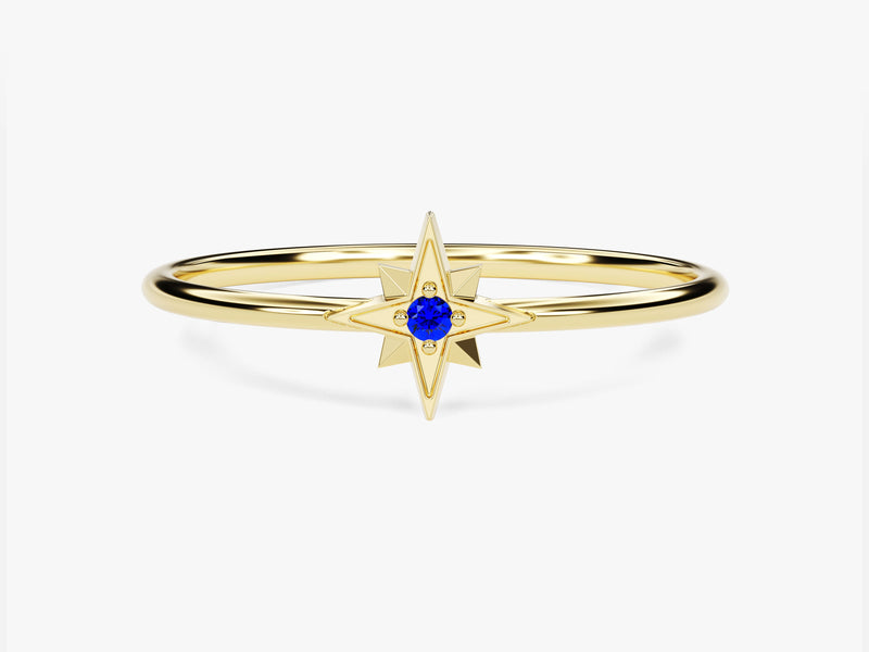 Starburst Sapphire Birthstone Ring