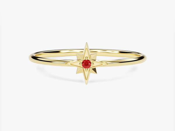 Starburst Ruby Birthstone Ring