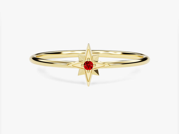 Starburst Garnet Birthstone Ring