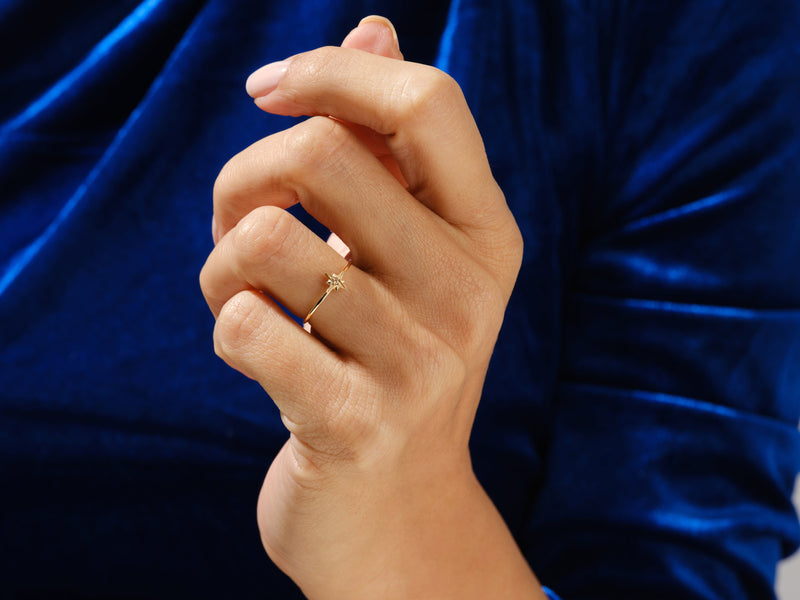 Starburst Sapphire Birthstone Ring