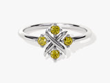 Flower Peridot Birthstone Ring