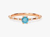 Blue Topaz Birthstone Promise Ring