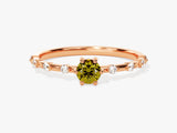 Peridot Birthstone Promise Ring