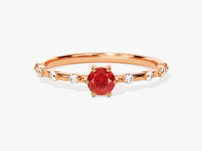 Ruby Birthstone Promise Ring