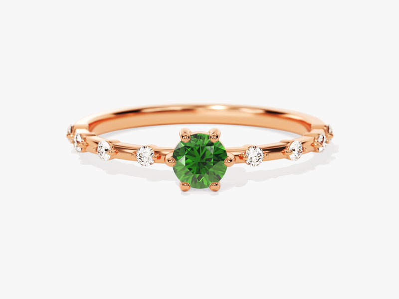 Emerald Birthstone Promise Ring