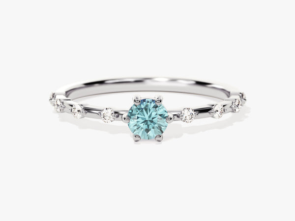 Aquamarine Birthstone Promise Ring